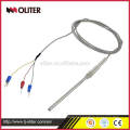 stainless steel rtd temperature sensor thermocouple pt500 with protection tube